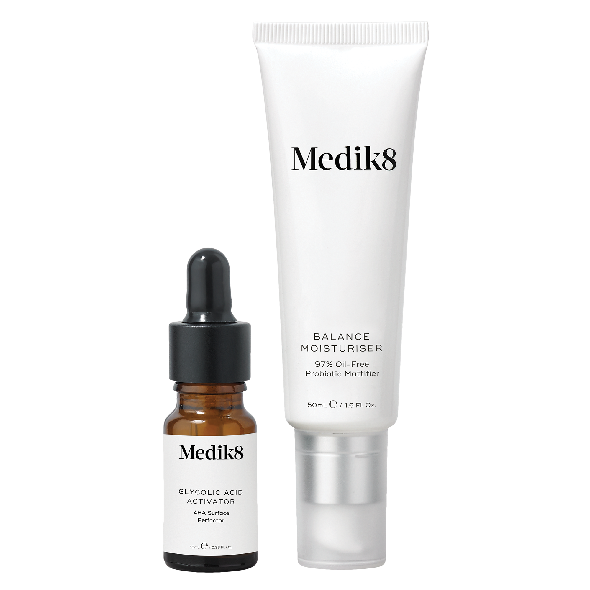 Medik8 Balance Moisturiser & Glycolic Acid Activator 50ml + 10ml